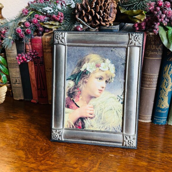 Vintage Silver Frame with Pretty Girl 5 X 7 - Picture 11 of 11